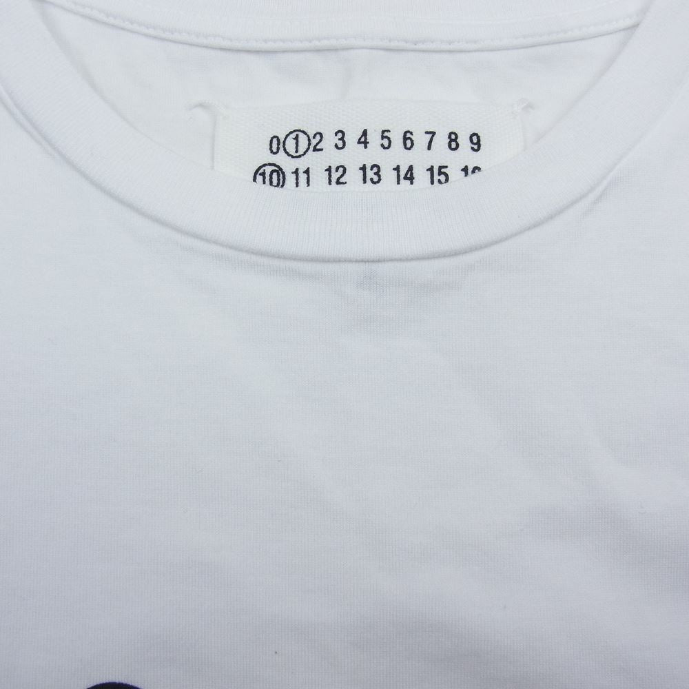 MAISON MARGIELA メゾンマルジェラ 22AW S51GC0516 S22816 ナンバリング ロゴ ショートスリーブ シャツ 半袖 Tシャツ ホワイト ホワイト系 M【極上美品】【中古】
