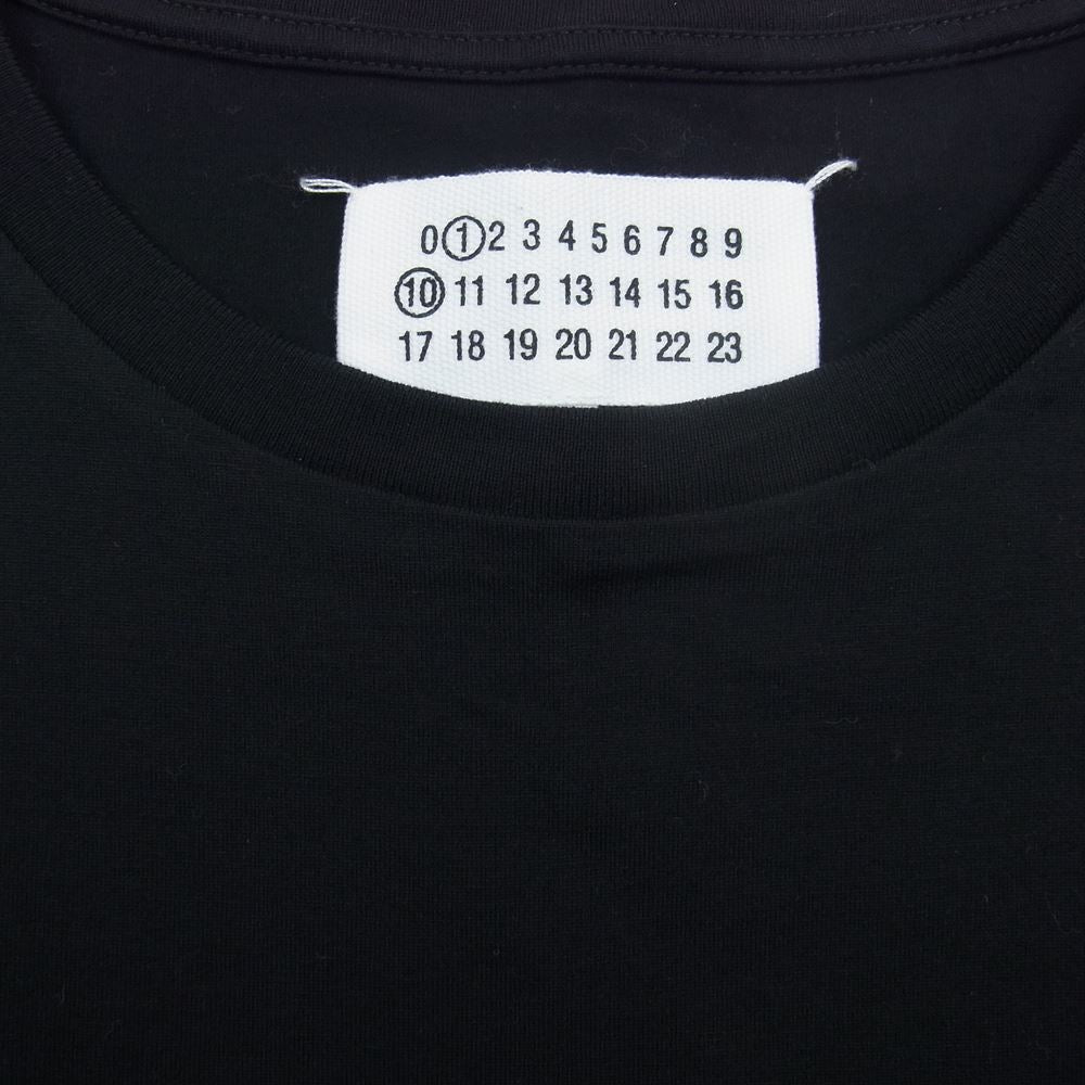 MAISON MARGIELA メゾンマルジェラ 22AW S51GC0516 S22816 ナンバリング ロゴ ショートスリーブ シャツ 半袖 Tシャツ ブラック ブラック系 M【極上美品】【中古】