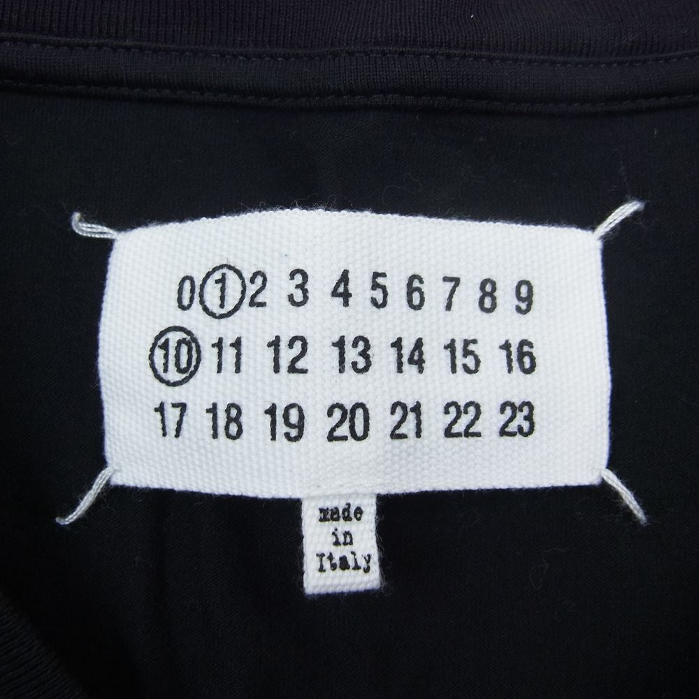 MAISON MARGIELA メゾンマルジェラ 22AW S51GC0516 S22816 ナンバリング ロゴ ショートスリーブ シャツ 半袖 Tシャツ ブラック ブラック系 M【極上美品】【中古】