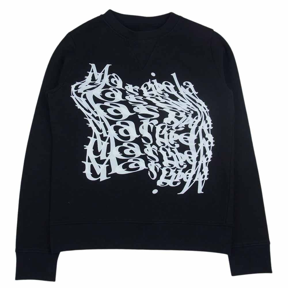 MAISON MARGIELA メゾンマルジェラ 20AW S29GU0066 S25403 アブストラクト ブランド ロゴ クルーネック スウェット ブラック系 S【中古】