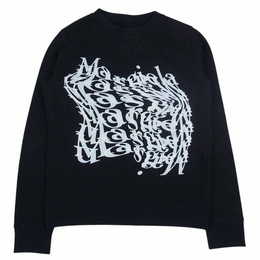 MAISON MARGIELA メゾンマルジェラ 20AW S29GU0066 S25403 アブストラクト ブランド ロゴ クルーネック スウェット ブラック系 S【中古】