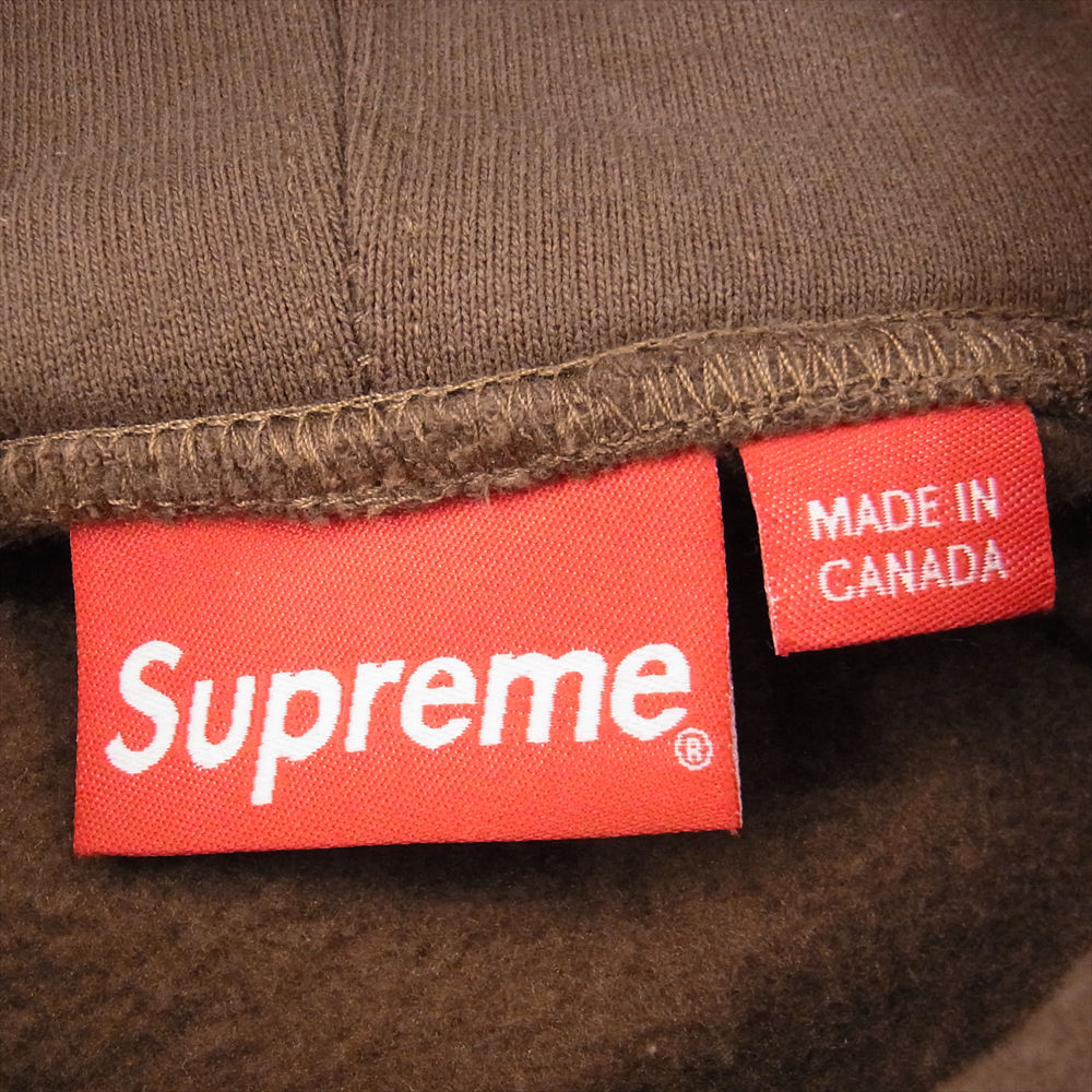 Supreme シュプリーム 22AW S Logo Hooded Sweatshirt ツノ Sロゴ フーデッド スウェットシャツ パーカー ブラウン系 L【中古】