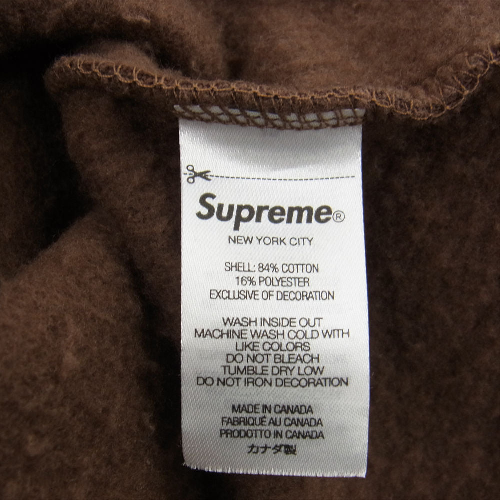 Supreme シュプリーム 22AW S Logo Hooded Sweatshirt ツノ Sロゴ フーデッド スウェットシャツ パーカー ブラウン系 L【中古】