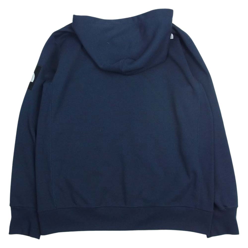 THE NORTH FACE ノースフェイス NT12037 SQUARE LOGO FULLZIP スクエアロゴ ジップ アップ スウェット パーカー ネイビー系 S【中古】