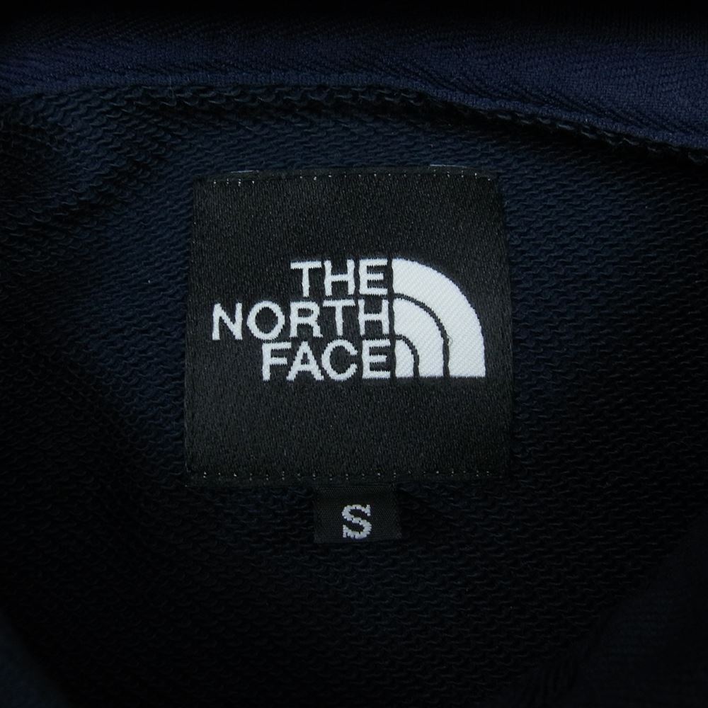 THE NORTH FACE ノースフェイス NT12037 SQUARE LOGO FULLZIP スクエアロゴ ジップ アップ スウェット パーカー ネイビー系 S【中古】