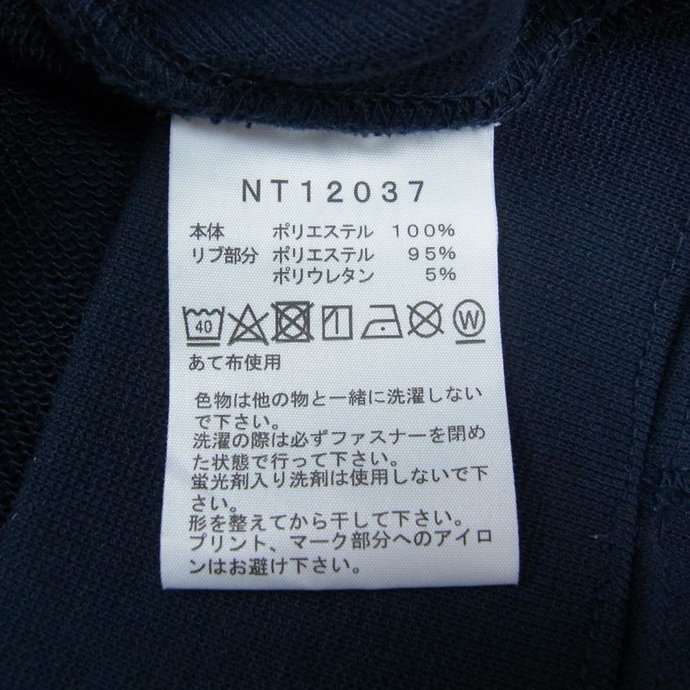 THE NORTH FACE ノースフェイス NT12037 SQUARE LOGO FULLZIP スクエアロゴ ジップ アップ スウェット パーカー ネイビー系 S【中古】