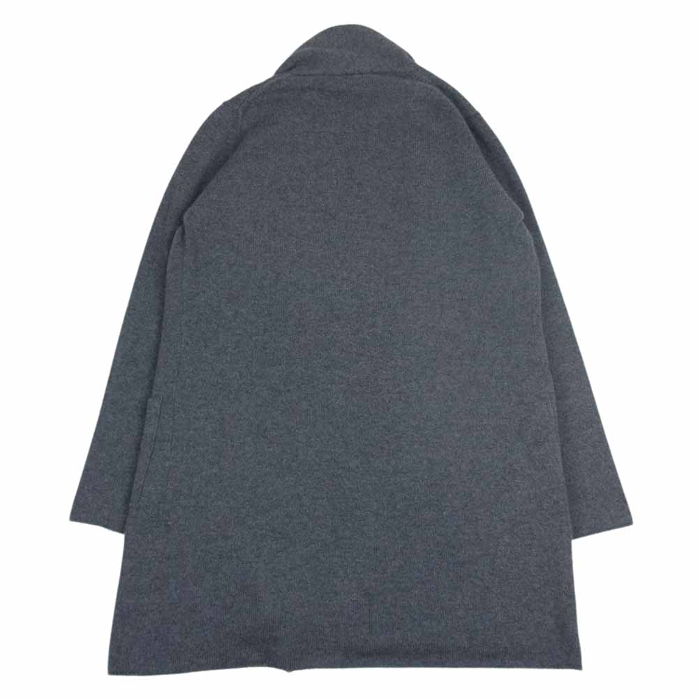 レリアン イタリア製 カシミヤ100％ ノーカラー ロング カーディガン グレー系 42【中古】