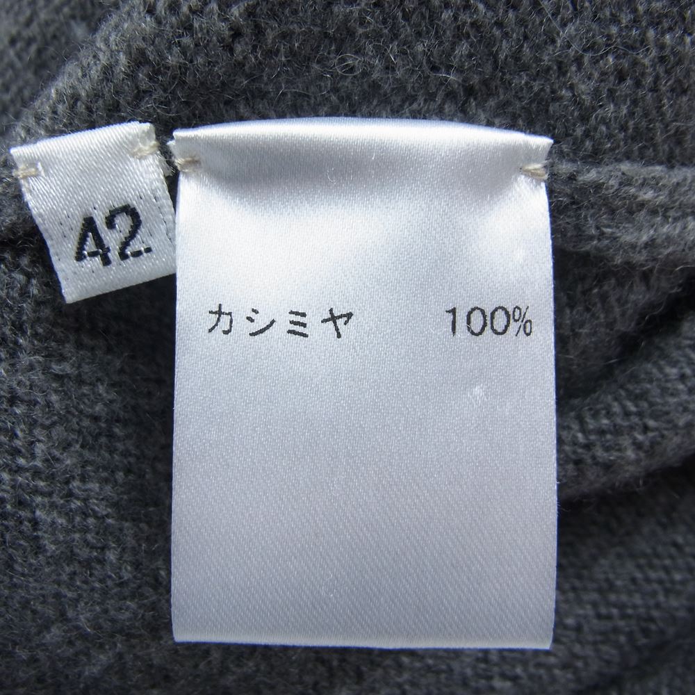レリアン イタリア製 カシミヤ100％ ノーカラー ロング カーディガン グレー系 42【中古】