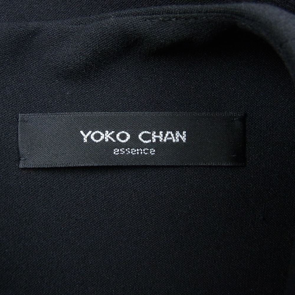 YOKO CHAN ヨーコチャン YED-117-010 Pearl Dress パール スリット スキッパー ノースリーブ ワンピース ブラック系 36【美品】【中古】