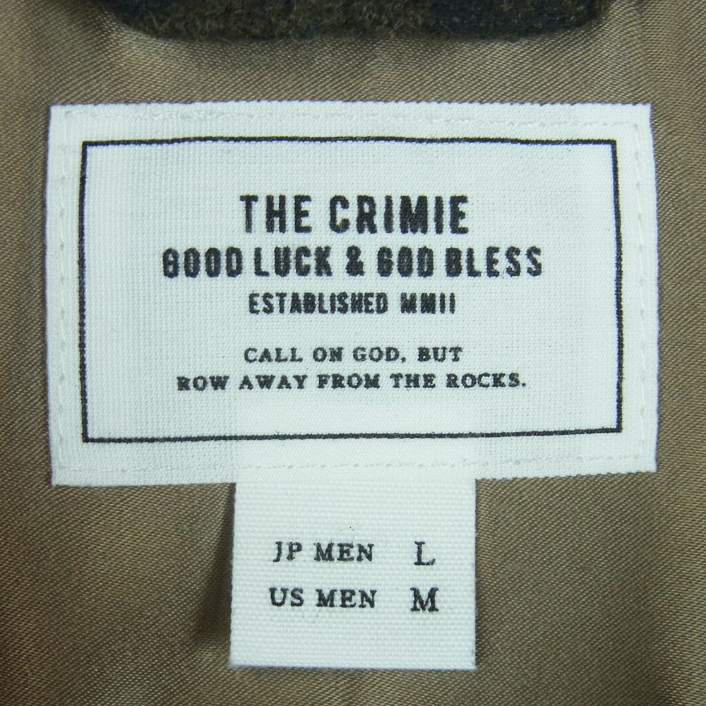 CRIMIE クライミー CR1-02L5-SL11 LEOPARDO WOOL SHIRT レオパード ウール 長袖 シャツ 中国製 モスグリーン系 L【中古】