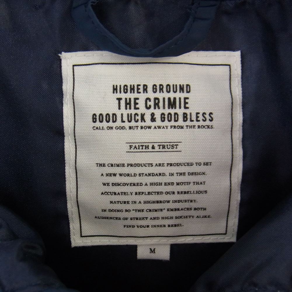 CRIMIE クライミー CONCHO THINSULATE JACKET コンチョ シンサレート 中綿 ジャケット ネイビー系 M【中古】