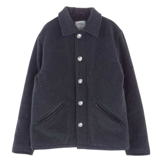 CRIMIE クライミー CONCHO MELTON JACKET レザー切替 コンチョ メルトン ジャケット グレー系 M【中古】