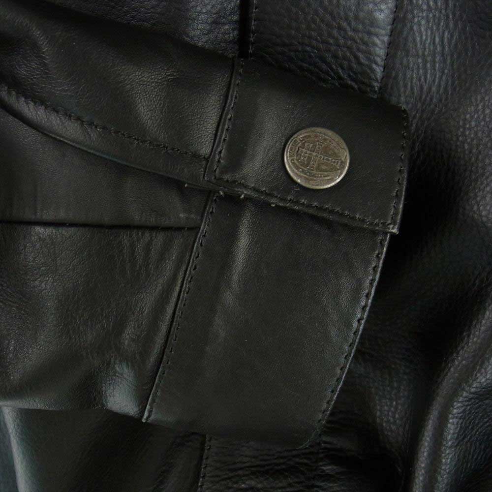 CRIMIE クライミー C1J5-JK16 GOLDMINE LEATHER ロゴレザーパッチ ゴールドマイン レザー ライダース ジャケット ブラック系 M【中古】