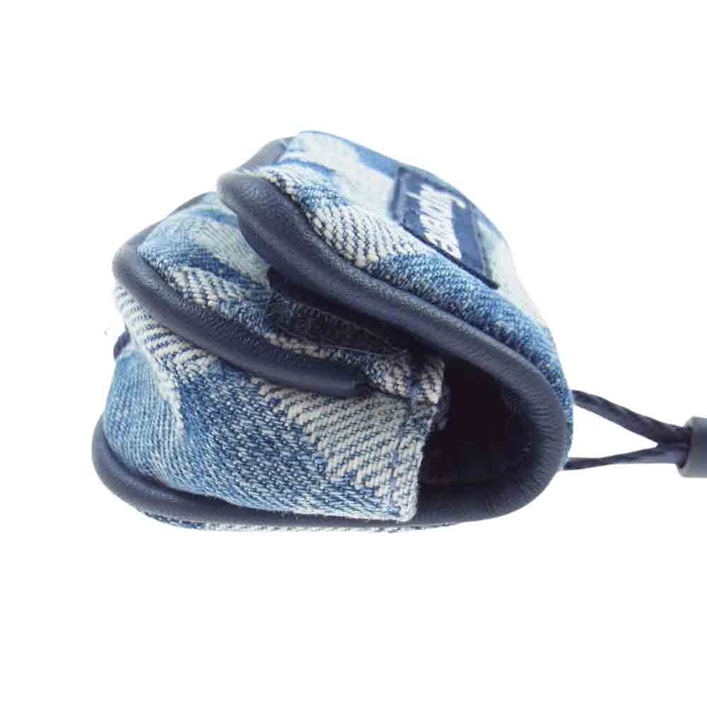 Supreme シュプリーム 22SS Fat Tip Jacquard Denim AirPod Case デニム ジャガードロゴ エアポッズ イヤホンケース インディゴブルー系【極上美品】【中古】