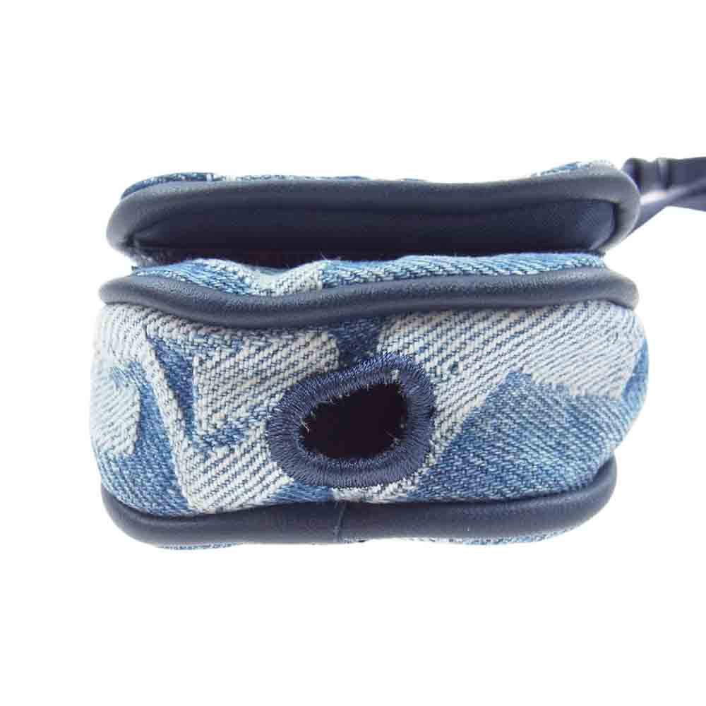 Supreme シュプリーム 22SS Fat Tip Jacquard Denim AirPod Case デニム ジャガードロゴ エアポッズ イヤホンケース インディゴブルー系【極上美品】【中古】