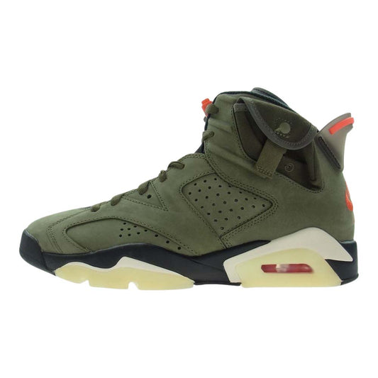 NIKE ナイキ CN1084-200 AIR JORDAN 6 AJ6 RETRO SP TRAVIS SCOTT トラヴィススコット エアジョーダン レトロ スニーカー モスグリーン系 26.5cm【美品】【中古】