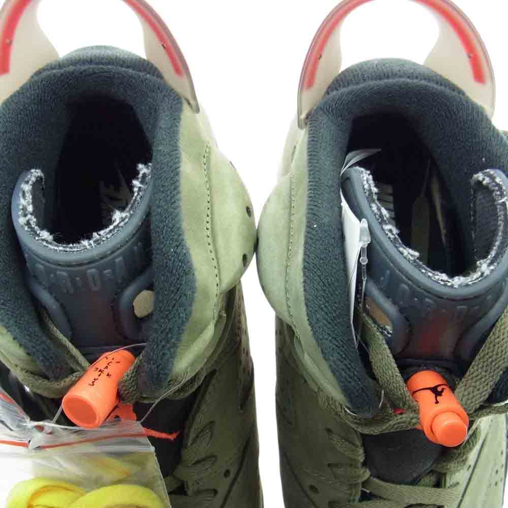 NIKE ナイキ CN1084-200 AIR JORDAN 6 AJ6 RETRO SP TRAVIS SCOTT トラヴィススコット エアジョーダン レトロ スニーカー モスグリーン系 26.5cm【美品】【中古】
