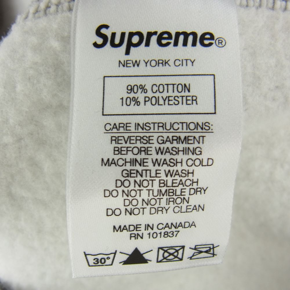 Supreme シュプリーム Swarovski Box Logo Hooded Sweatshirt スワロフスキー ボックスロゴ パーカー フーディー スウェット グレー系 S【美品】【中古】
