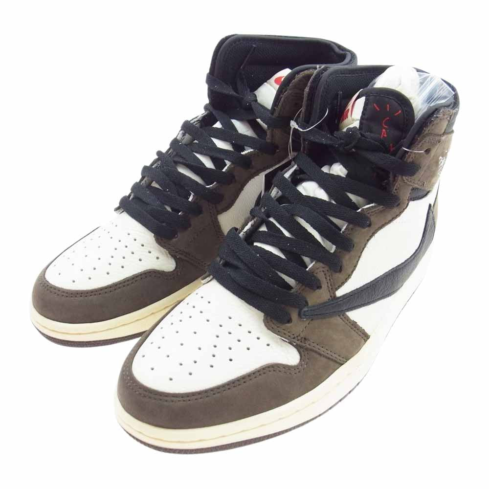 NIKE ナイキ CD4487-100 AIR JORDAN 1 AJ1 RETRO HIGH TRAVIS SCOTT トラヴィススコット エアジョーダン レトロ ハイ スニーカー ブラウン系 26.5cm【美品】【中古】
