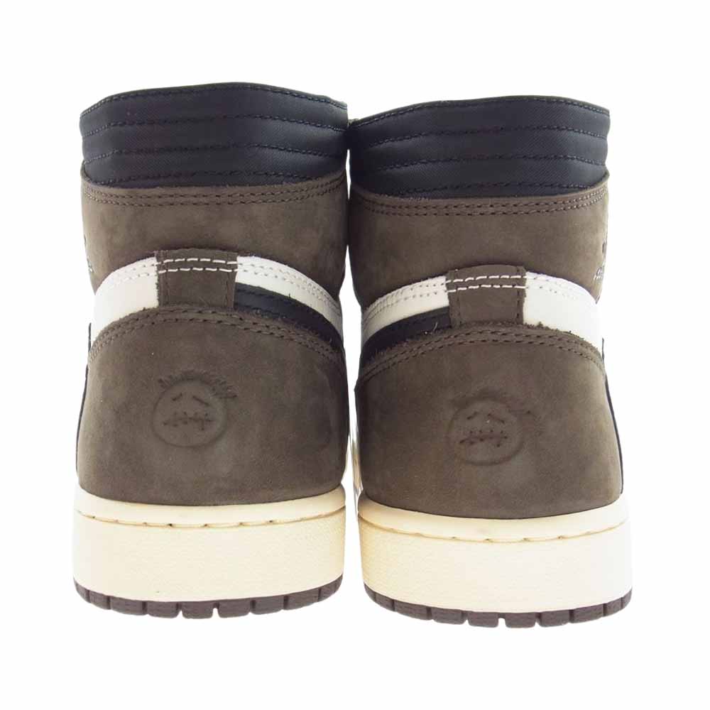 NIKE ナイキ CD4487-100 AIR JORDAN 1 AJ1 RETRO HIGH TRAVIS SCOTT トラヴィススコット エアジョーダン レトロ ハイ スニーカー ブラウン系 26.5cm【美品】【中古】