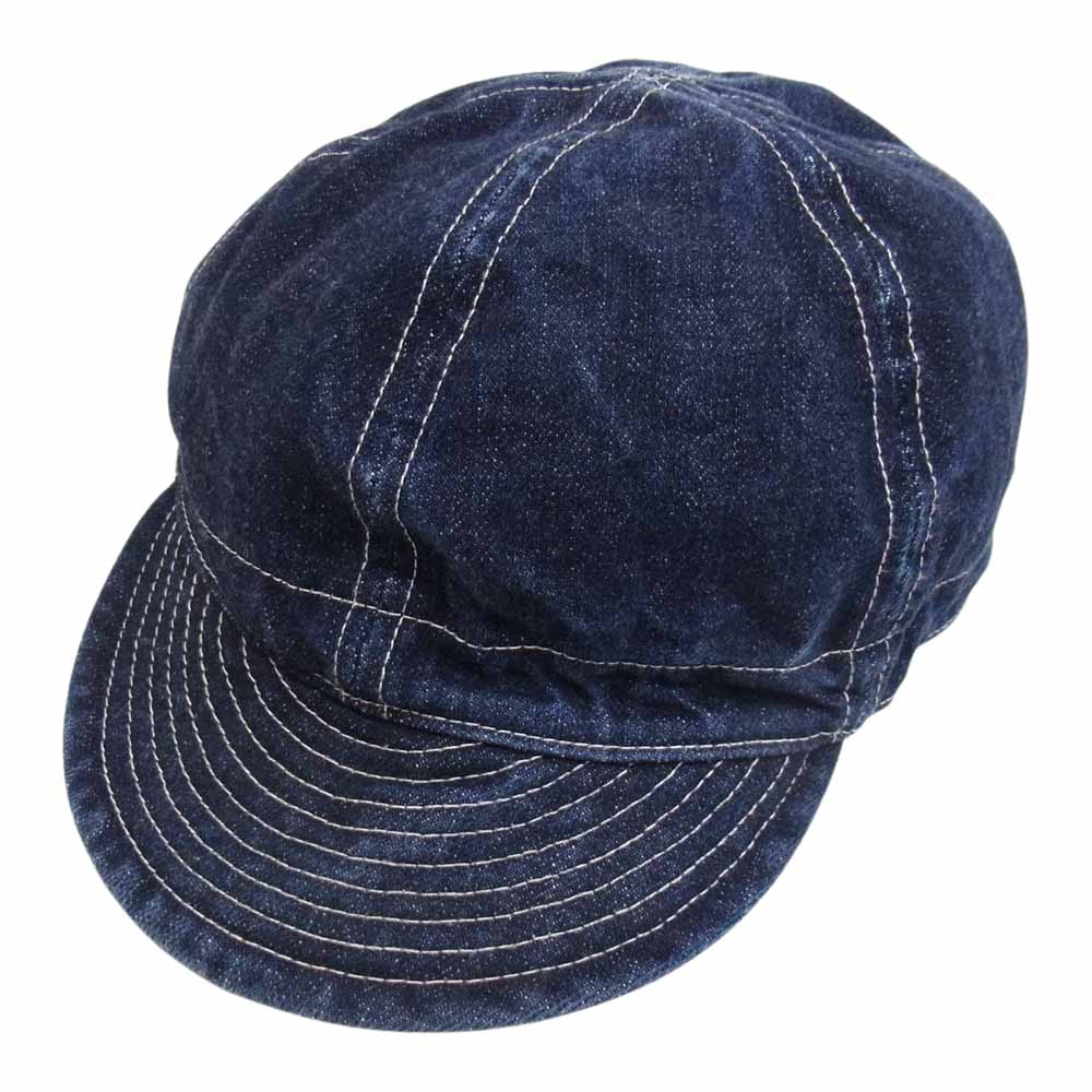 BLACK SIGN ブラックサイン Mechanics Cap メカニック キャップ デニム ワーク キャップ インディゴブルー系 L【中古】