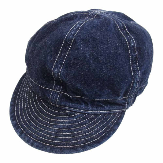 BLACK SIGN ブラックサイン Mechanics Cap メカニック キャップ デニム ワーク キャップ インディゴブルー系 L【中古】