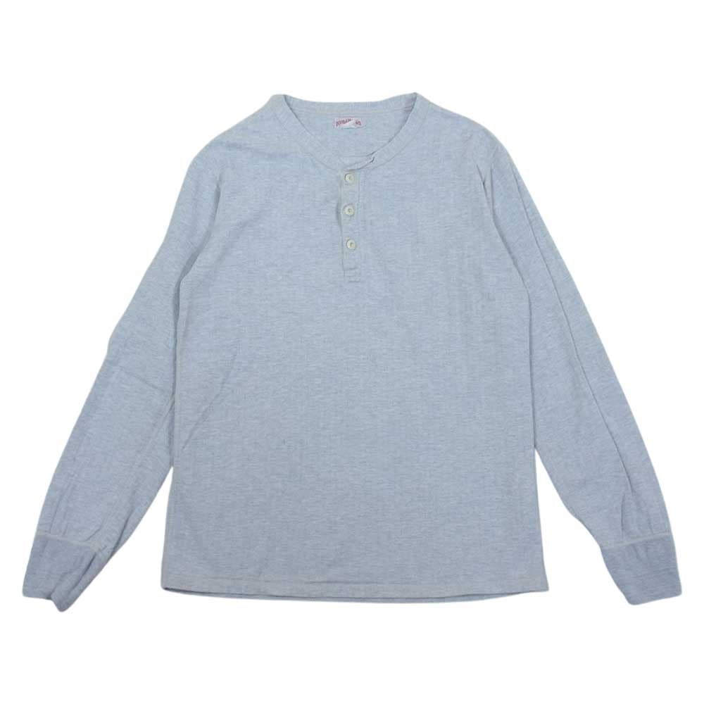 The REAL McCOY'S ザリアルマッコイズ DOUBLE DIAMOND ダブルダイヤモンド ヘンリーネック カットソー グレー系 表記無し【中古】