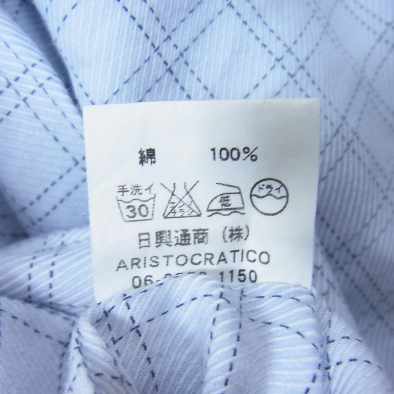 EVISU エヴィス ARISTOCRATICO ボタンダウン シャツ ライトブルー系 39【中古】