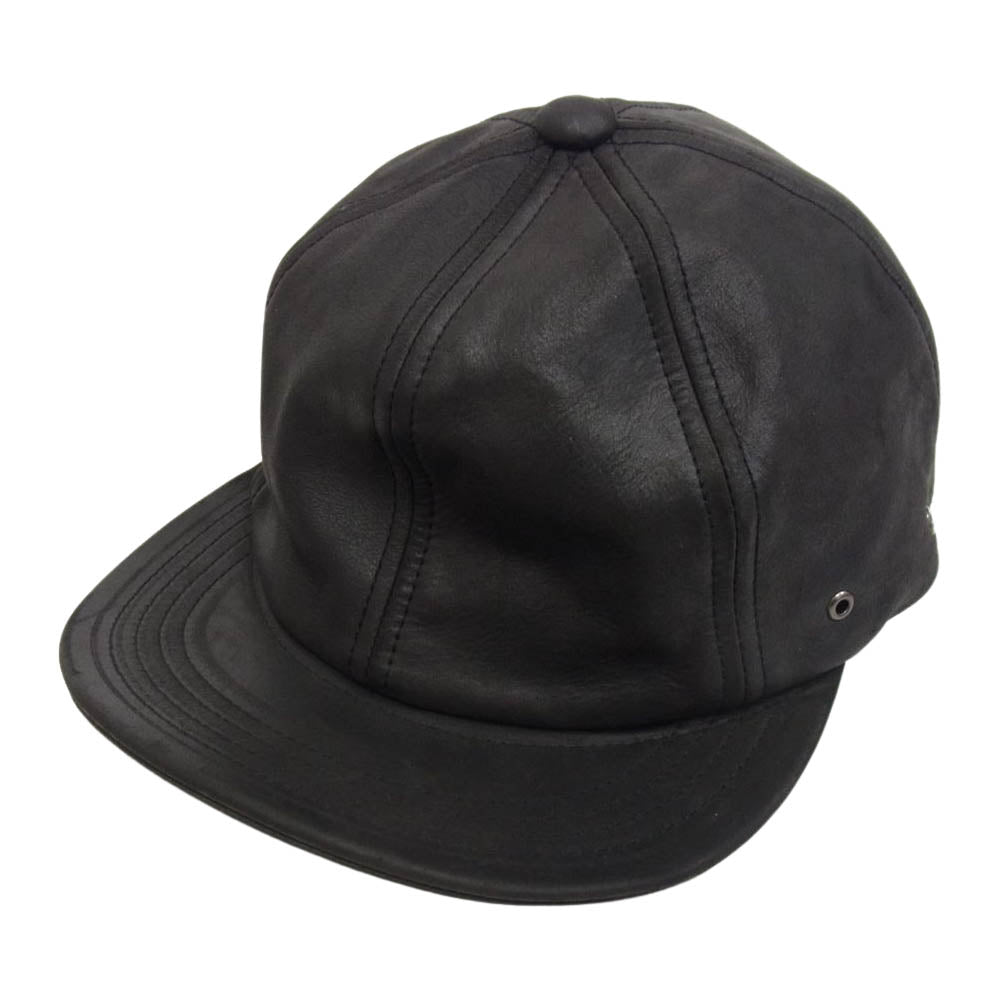 ミスターファットマン Minerva Cap ミネルバ レザー キャップ ブラック系 FREE【中古】