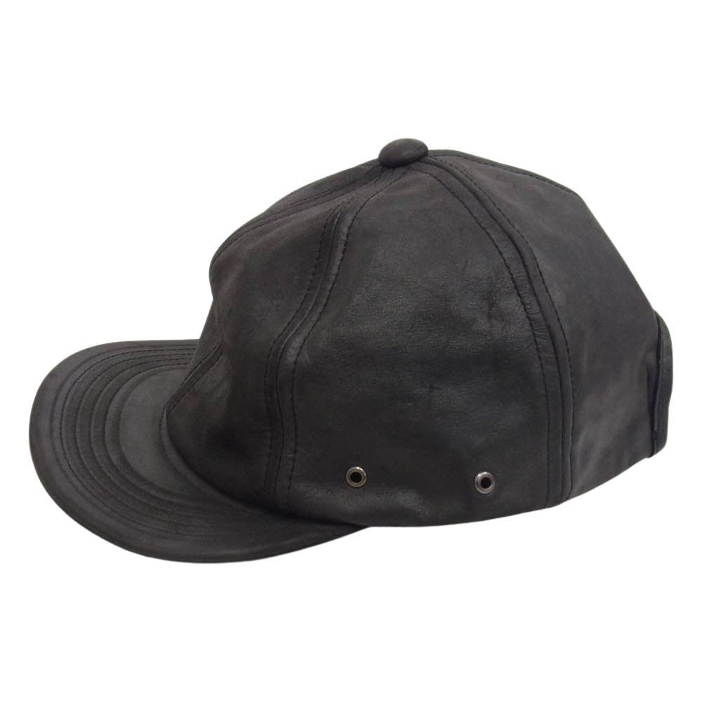ミスターファットマン Minerva Cap ミネルバ レザー キャップ ブラック系 FREE【中古】