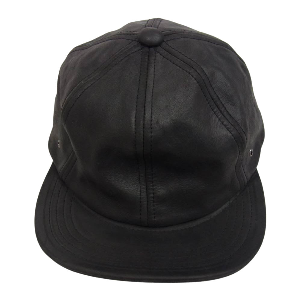 ミスターファットマン Minerva Cap ミネルバ レザー キャップ ブラック系 FREE【中古】