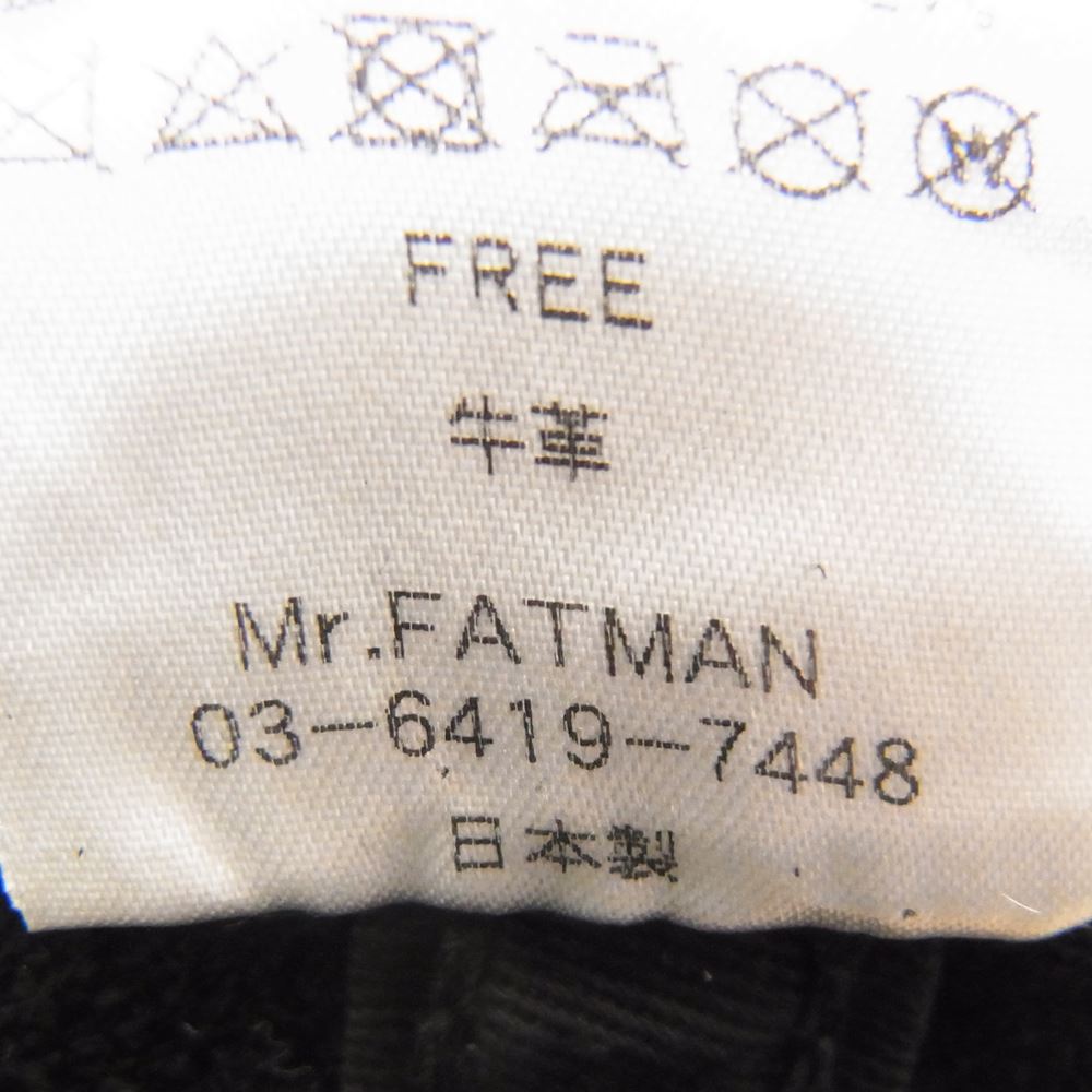 ミスターファットマン Minerva Cap ミネルバ レザー キャップ ブラック系 FREE【中古】