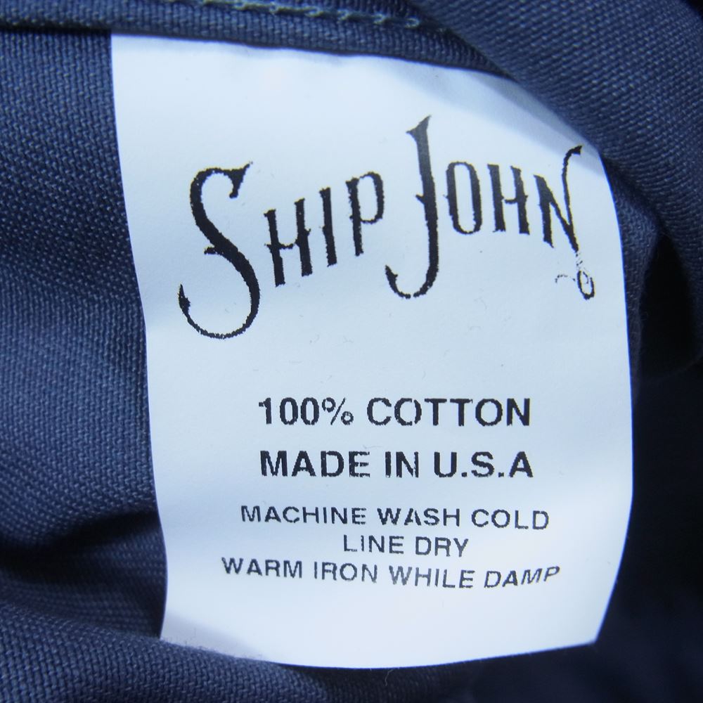 シップジョン Jerry Shirt ジェリー シャツ ツイル ワーク シャツ ネイビー系 M【中古】