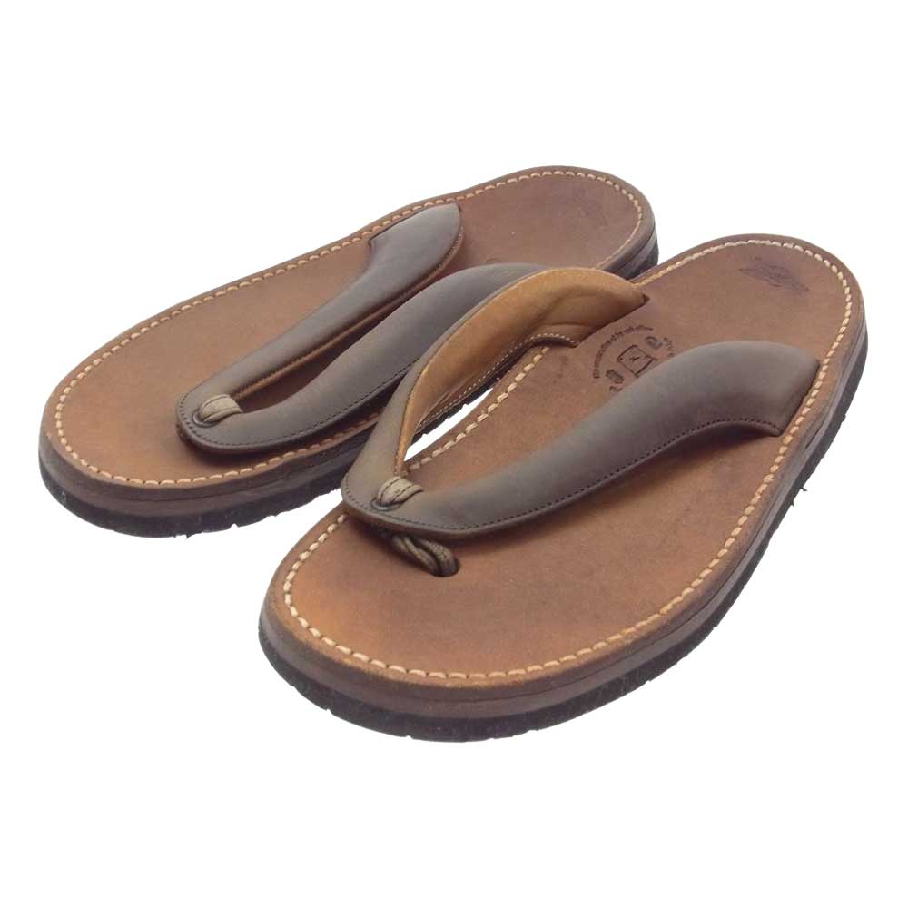 トウキョウサンダル SETTA SANDA 雪駄タイプ レザー サンダル ブラウン系 8【中古】