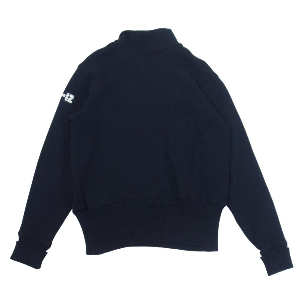 ディーエン HALF ZIP KNIT ハーフ ジップ ニット セーター ブラック系 L【中古】