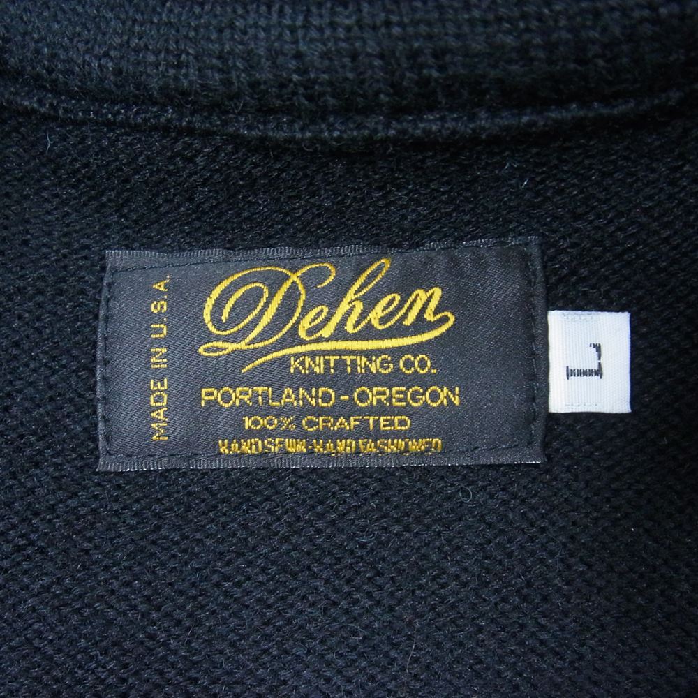 ディーエン HALF ZIP KNIT ハーフ ジップ ニット セーター ブラック系 L【中古】