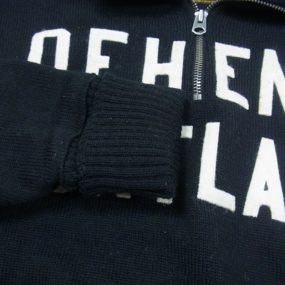 ディーエン HALF ZIP KNIT ハーフ ジップ ニット セーター ブラック系 L【中古】