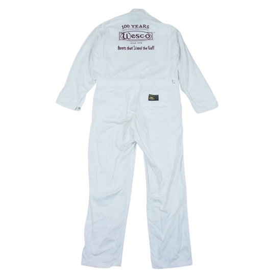 WESCO ウエスコ × 山田辰 100周年限定 AUTO-BI COVERALLS オールインワン ツナギ ホワイト系 LL【中古】