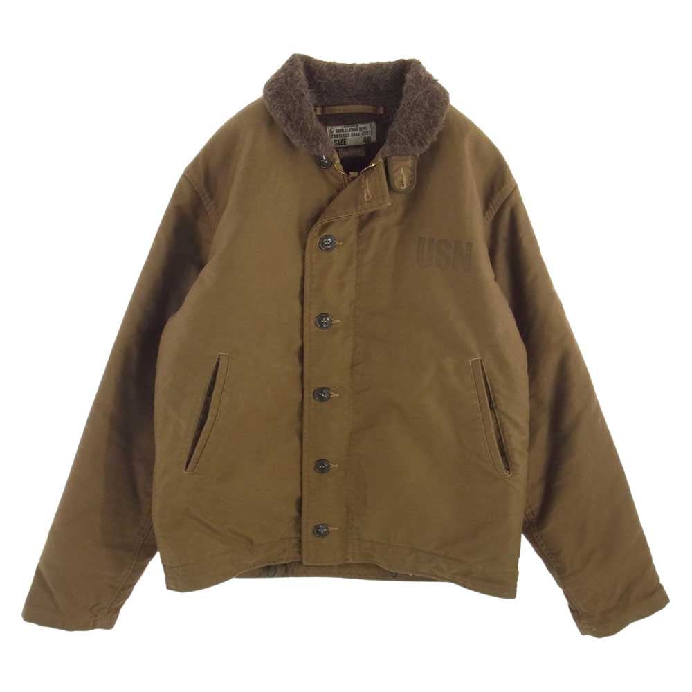 Buzz Rickson's バズリクソンズ BR12032 Type N-1 Khaki デッキジャケット ミリタリー ジャケット NAVY DEPARTMENT DEMOTEX-ED カーキ系 40【中古】