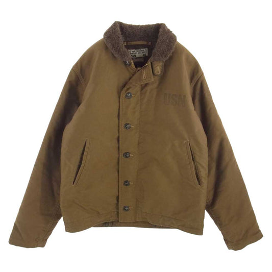Buzz Rickson's バズリクソンズ BR12032 Type N-1 Khaki デッキジャケット ミリタリー ジャケット NAVY DEPARTMENT DEMOTEX-ED カーキ系 40【中古】