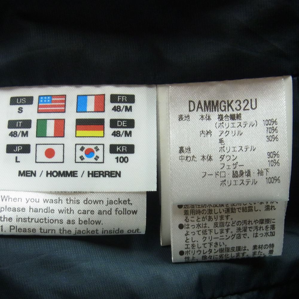 DESCENTE デサント DAMMGK32U ALLTERRAIN オルテライン 水沢ダウン SHUTTLE シャトル フーディ ダウン ジャケット ネイビー系 L【中古】