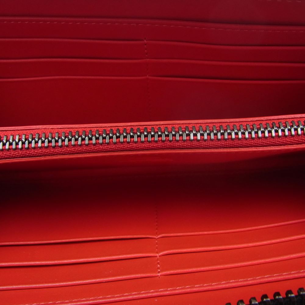 Christian Louboutin クリスチャンルブタン 1165045 M PANETTONE WALLET SPIKES パネトーネ レザー スパイク ウォレット グレー系【極上美品】【中古】