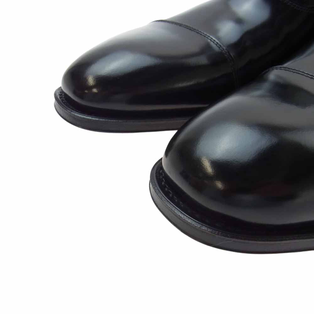 PRADA プラダ 2EB129 キャップトゥ 内羽根 5アイレット ドレスシューズ ブラック系 9.5【極上美品】【中古】
