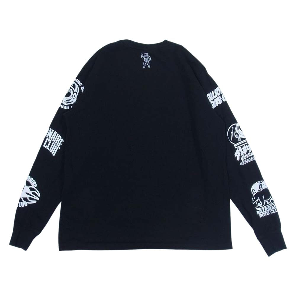 ビリオネアボーイズクラブ BBC アームプリント クルーネック 長袖 Tシャツ ロンT ブラック系 L【中古】