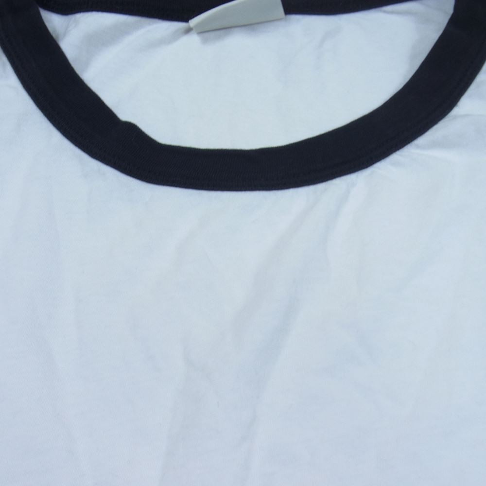 DRIES VAN NOTEN ドリスヴァンノッテン 2036061 クルーネック 半袖 リンガー Tシャツ カットソー ホワイト系 M【中古】