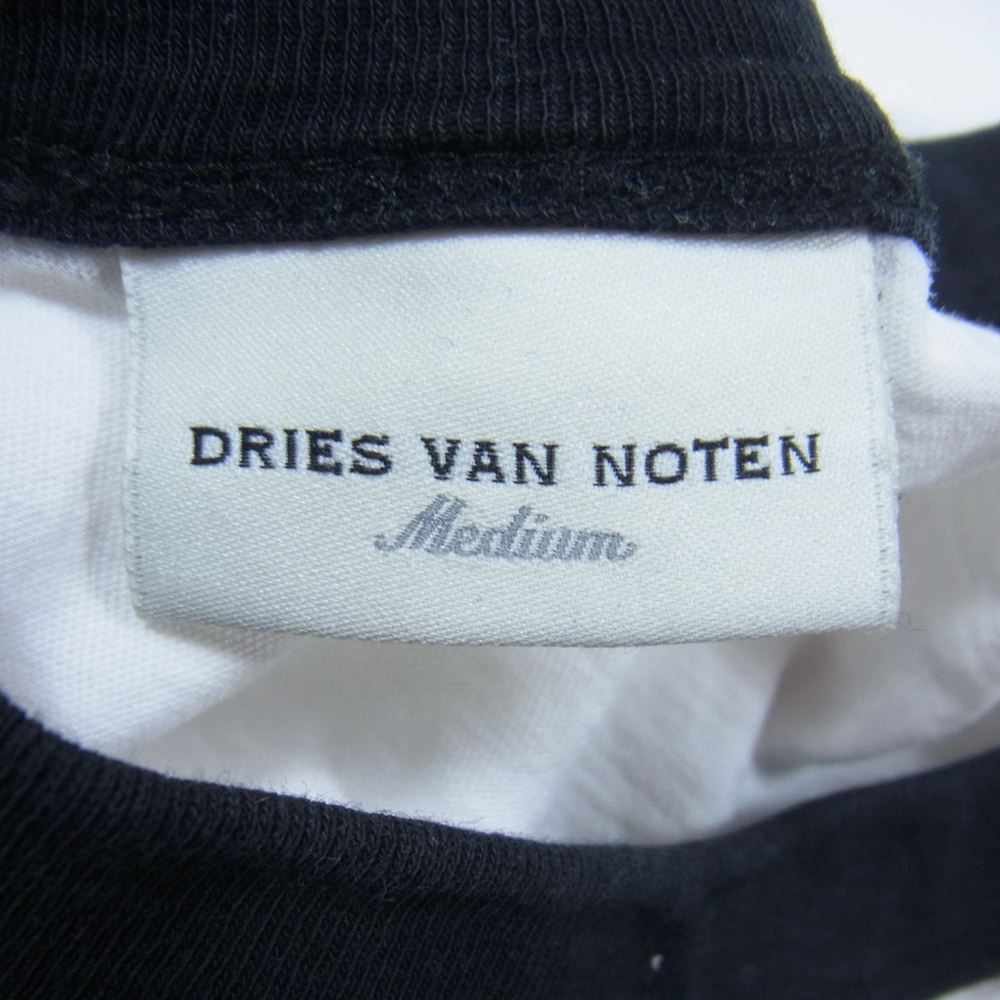 DRIES VAN NOTEN ドリスヴァンノッテン 2036061 クルーネック 半袖 リンガー Tシャツ カットソー ホワイト系 M【中古】