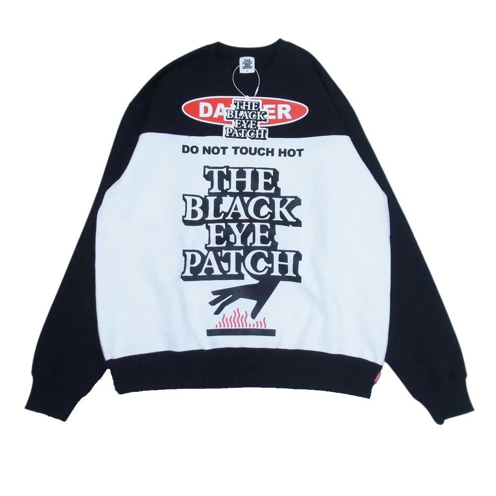 ブラックアイパッチ BEPFW22TP46 DANGER HOT LABEL CREWSWEAT MULTI デンジャー ホットラベル クルーネック スウェット トレーナー マルチカラー系 M【新古品】【未使用】【中古】
