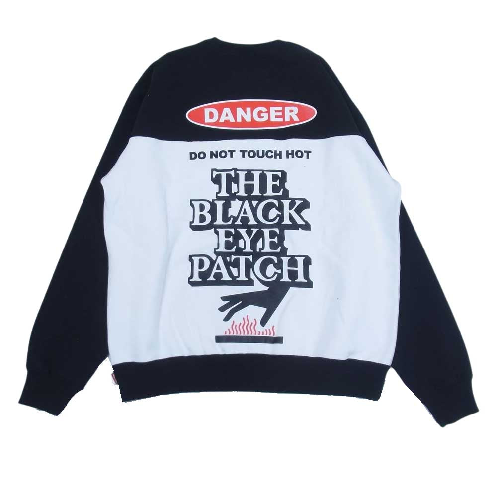 ブラックアイパッチ BEPFW22TP46 DANGER HOT LABEL CREWSWEAT MULTI デンジャー ホットラベル クルーネック スウェット トレーナー マルチカラー系 M【新古品】【未使用】【中古】