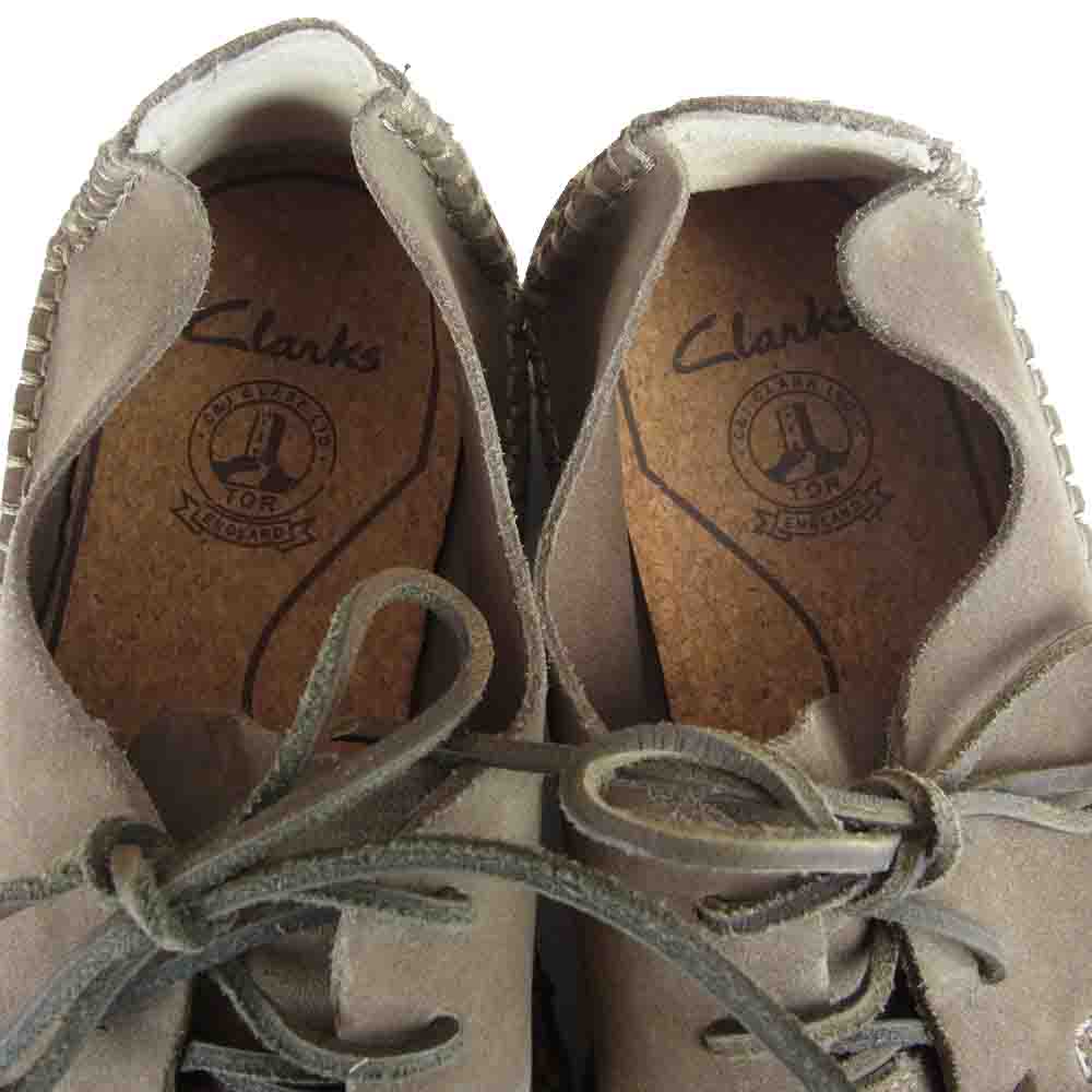 Clarks クラークス 26107016 デーキン ウォーク デザート ブーツ スエード レザー ロー モカ シューズ グレー系 US8.5【中古】