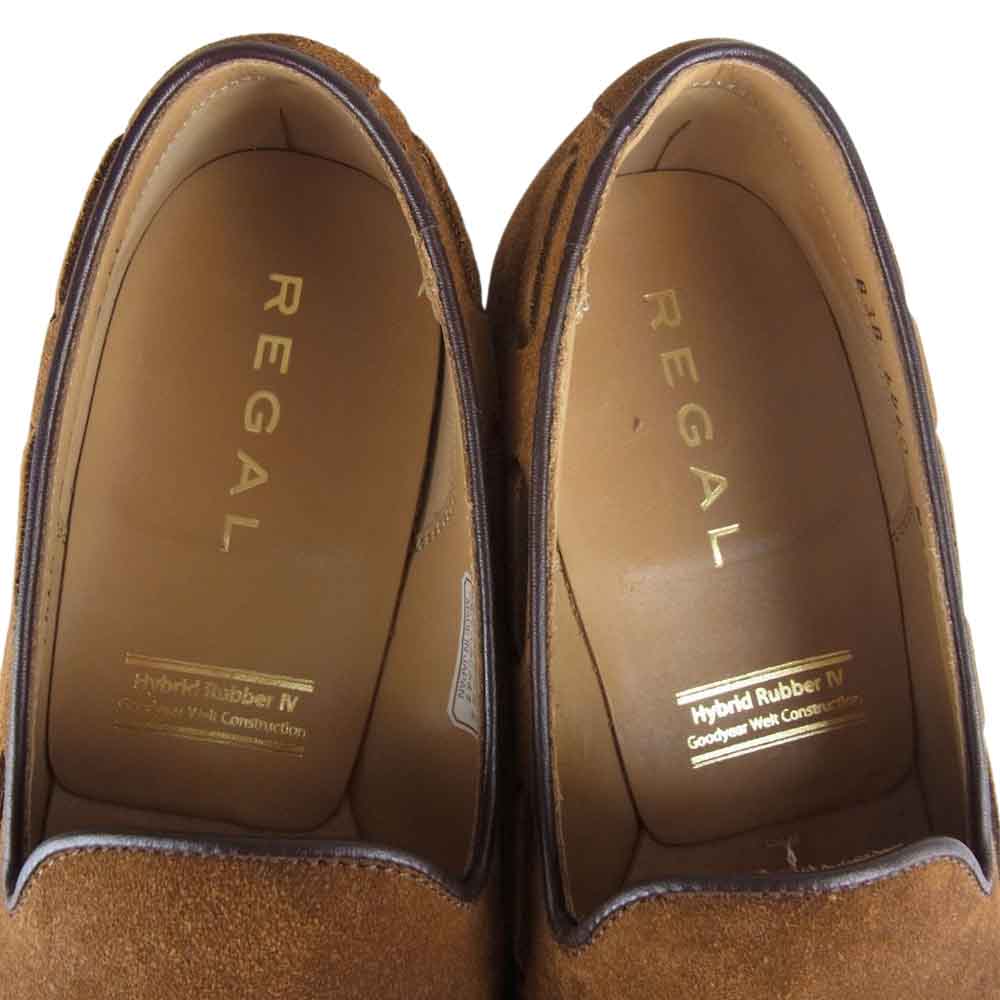 REGAL リーガル TASSEL LOAFER スウェード タッセル ローファー  ブラウン系 24.5cm【中古】